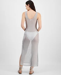 Miken Juniors' Metallic Mesh Tank Dress Cover-Up, Exclusively at Macy's