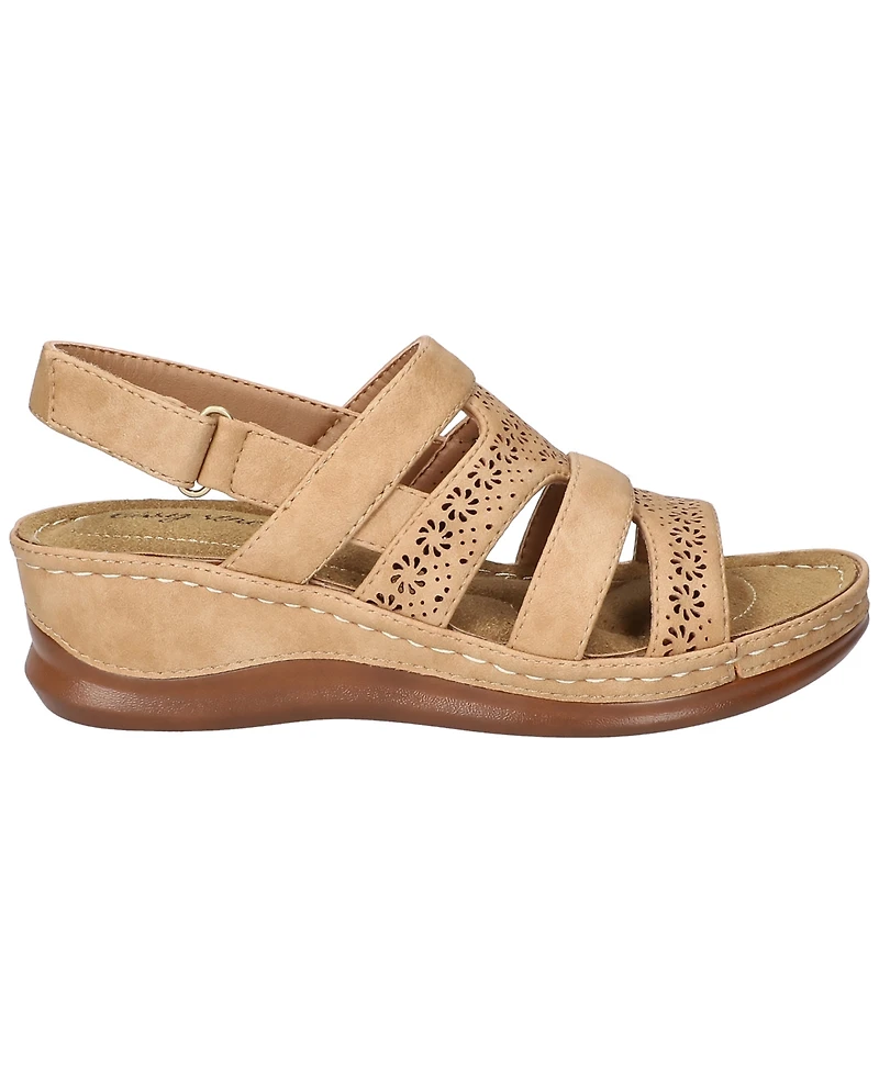 Easy Street Women's Alexi Slingback Wedge Sandals
