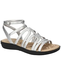Easy Street Women's Daylily Gladiator Buckle Flat Sandals