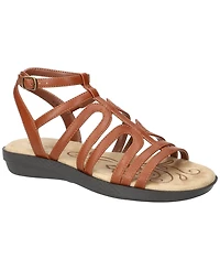 Easy Street Women's Daylily Gladiator Buckle Flat Sandals