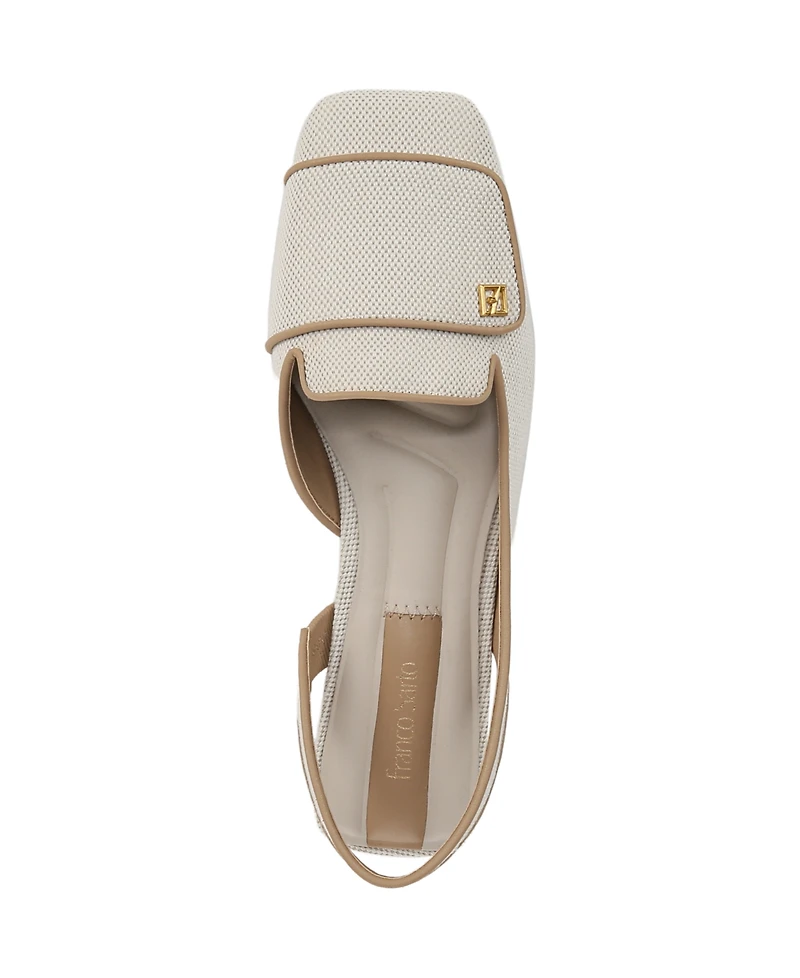 Franco Sarto Women's Teagan Square Toe Slingback Flats