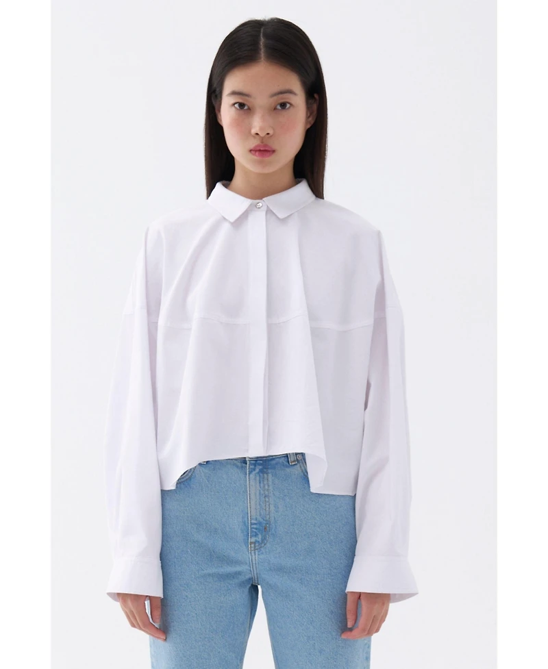 Nocturne Women's Oversized Button-Up Shirt