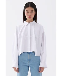 Nocturne Women's Oversized Button-Up Shirt