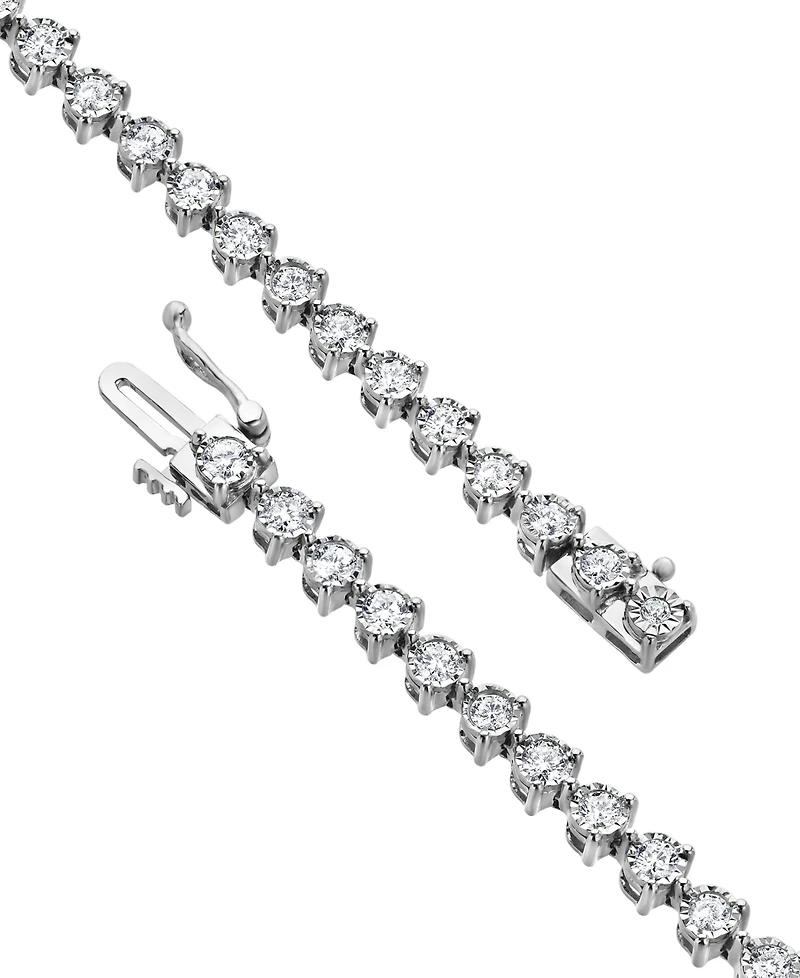 Diamond Tri Prong-Set Tennis Bracelet (2-3/8 ct. t.w.) in 10k White Gold