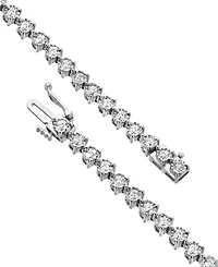 Diamond Tri Prong-Set Tennis Bracelet (2-3/8 ct. t.w.) in 10k White Gold