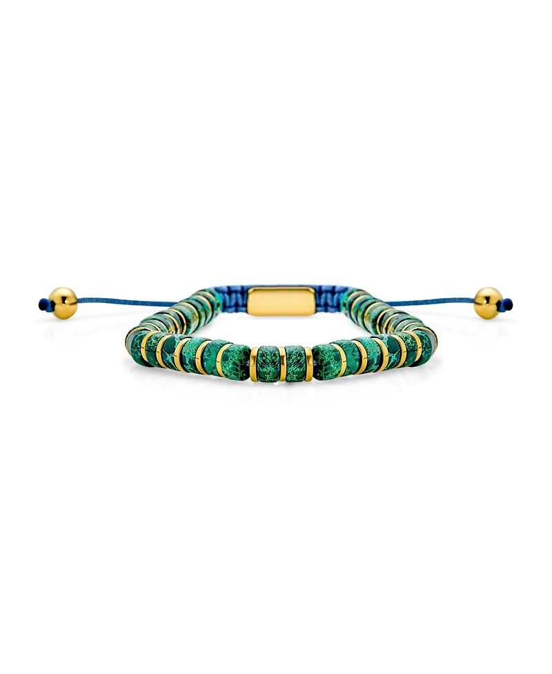 Bling Jewelry Natural Stone Retro Chakra Bolo Bracelet Adjustable