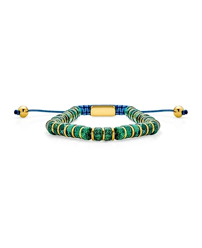 Bling Jewelry Natural Stone Retro Chakra Bolo Bracelet Adjustable