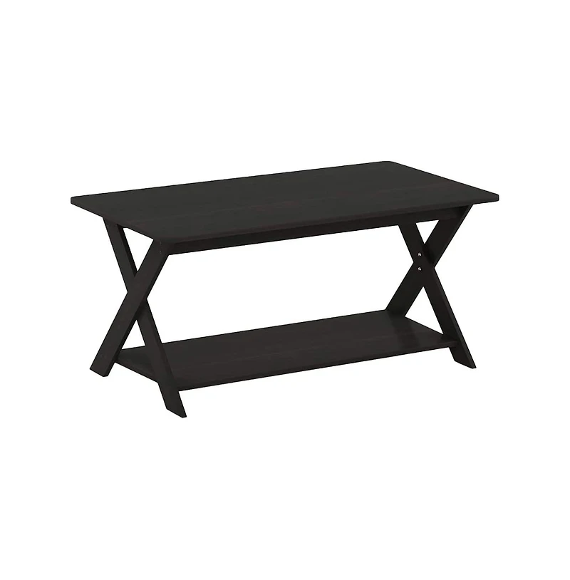 Furinno Simplistic 35.4" Space-saving Criss-Crossed Coffee Table Display Accent Table for Living Room&Home Decor