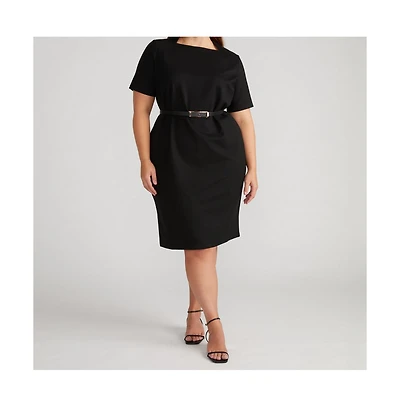 Universal Standard Women's Envelope Neck Ponte Dress