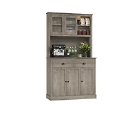 gaomon Kitchen Pantry Storage Cabinet, 71" Tall Wood Pantry Cabinet with Microwave Stand, Modern Kitchen Hutch Cabinet