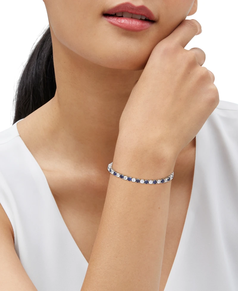 Grown With Love Lab Grown Emerald (4-5/8 ct. t.w.) & Lab Grown Diamond (4-1/2 ct. t.w.) Tennis Bracelet in 14k Gold (Also in Lab Grown Ruby & Lab Grow