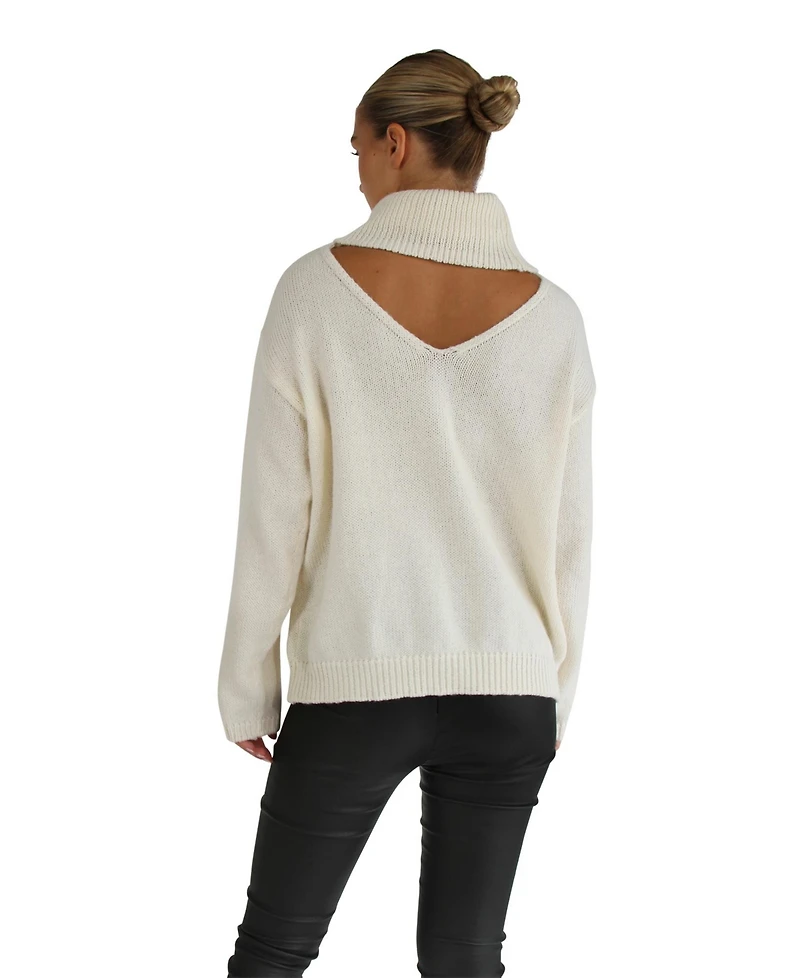 Belle & Bloom Women's Right Here Waiting Open Back Knit