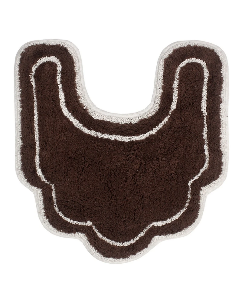 Home Weavers Allure Bathroom U-Shape Contour Toilet Rug, 20" x