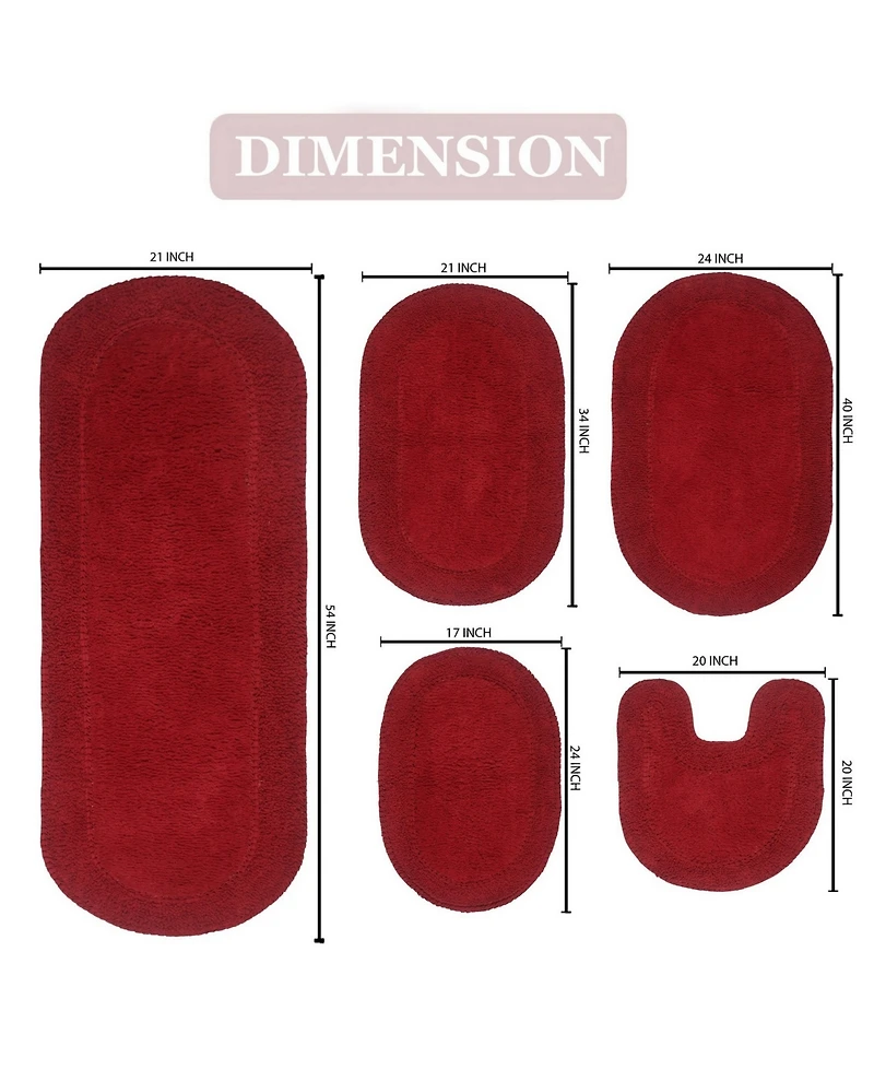 Home Weavers Double Ruffle -Pc. Bath Rug Set