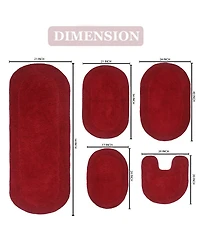 Home Weavers Double Ruffle -Pc. Bath Rug Set
