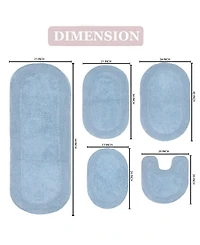 Home Weavers Double Ruffle -Pc. Bath Rug Set