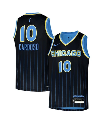 Nike Big Boys and Girls Kamilla Cardoso Black Chicago Sky 2024 Wnba Draft Explorer Edition Victory Player Jersey