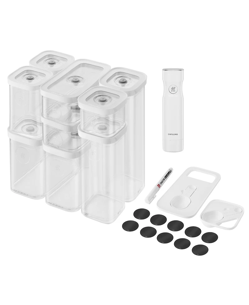 Zwilling Cube 12-Piece Small and Medium Food Storage Set with Vacuum Pump