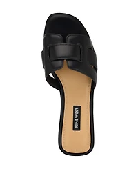 Nine West Women's Germani Woven Flat Slip-On Sandals