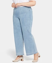 Nydj Plus Pull-On Teresa Wide Leg Jeans