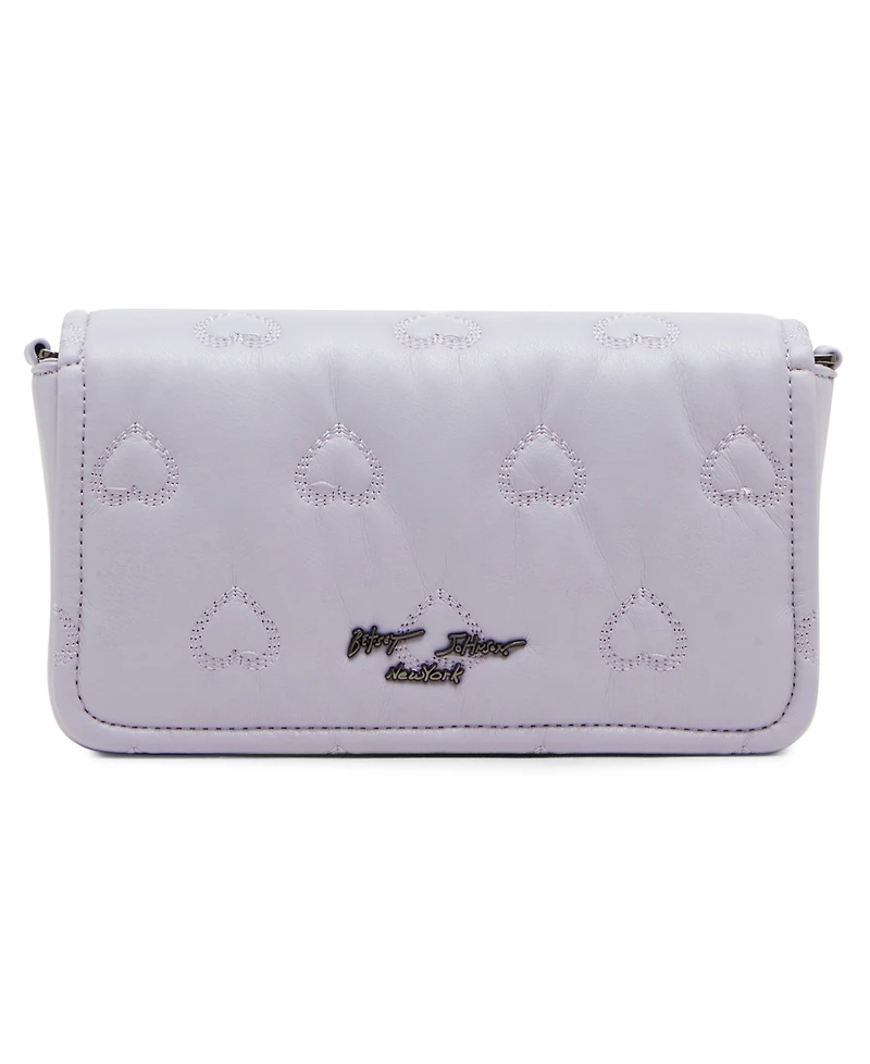Betsey Johnson Heart Quilted Crossbody Bag