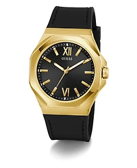 Guess Men's Analog Black Silicone Watch, 42mm