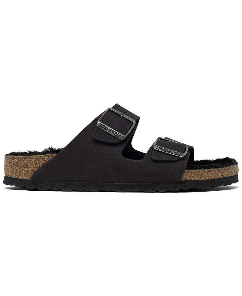Birkenstock Women's Arizona Shearling Synthetic Sandals from Finish Line