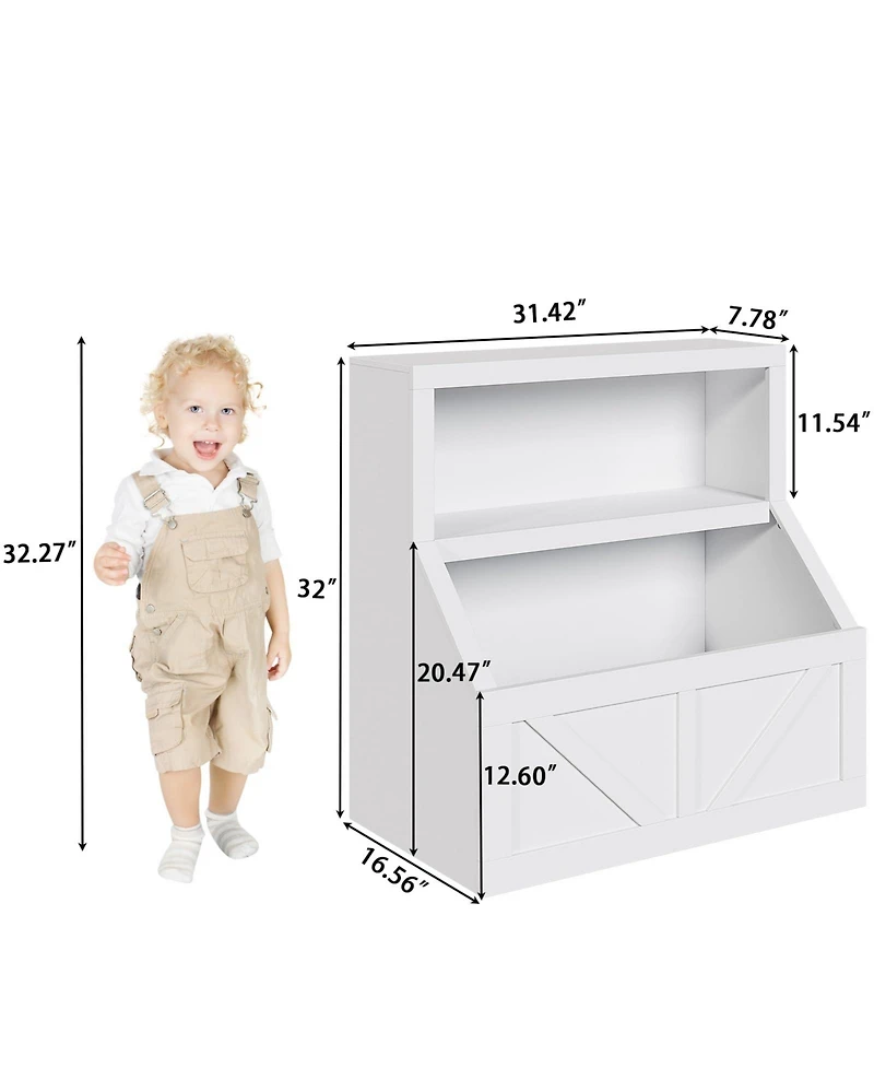 Gaomon Kids Bookshelf Bookcase Toddlers Playhouse Cabinet Shelf