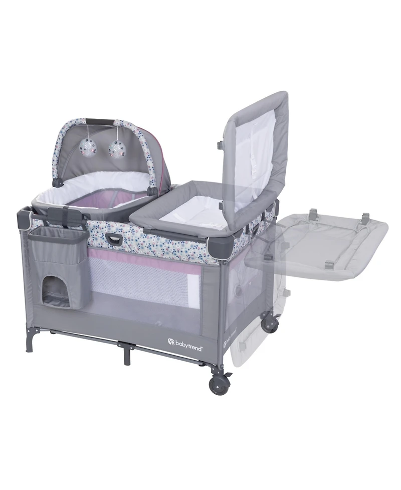 Baby Trend Nursery Den Playard with Rocking Cradle
