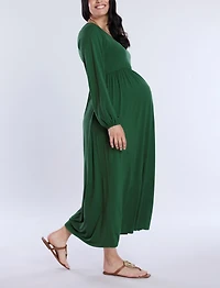 Motherhood Maternity Long Sleeve Empire Waist Maxi Dress