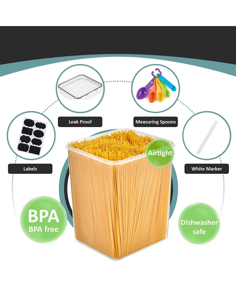 Sorbus Pack Airtight (5qt/170oz) Food Storage Containers with Lids, Labels & Marker -Store Baking Supplies, Sugar, Flour