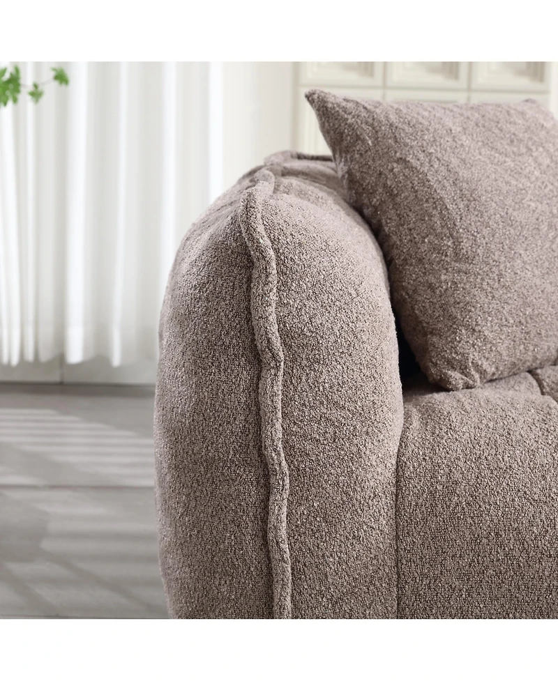 The Pop Home Two-Person Beanbag Chair with Foam Core, Comfortable Recliner Sofa for Gaming and Tv-The