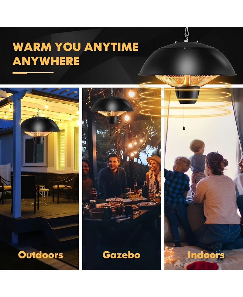 Skonyon 1500W Electric Patio Heater with IPX4 Waterproof