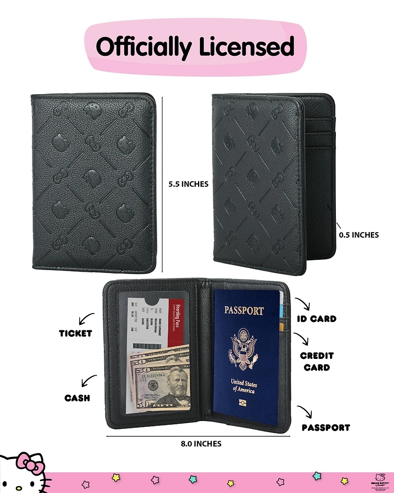 Hello Kitty Sanrio Embossed Passport Holder