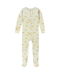 Gerber Toddler Boys' Snug Fit Footed Pajamas, 4-Pack, Farm