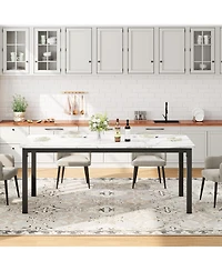 70.9 Inch Long Dining Table for 6-8 People