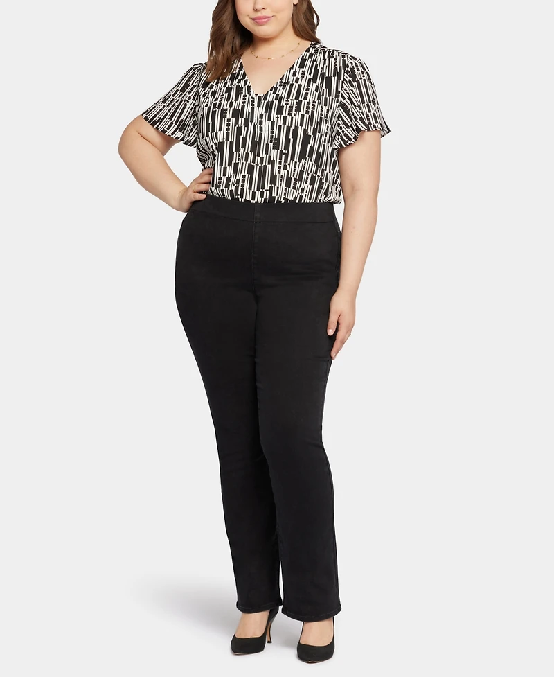 Nydj Plus Size Pull-On Straight Leg Pants