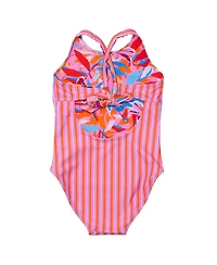 Snapper Rock Big Girls Blooming Sunset Sustainable X Back Swimsuit