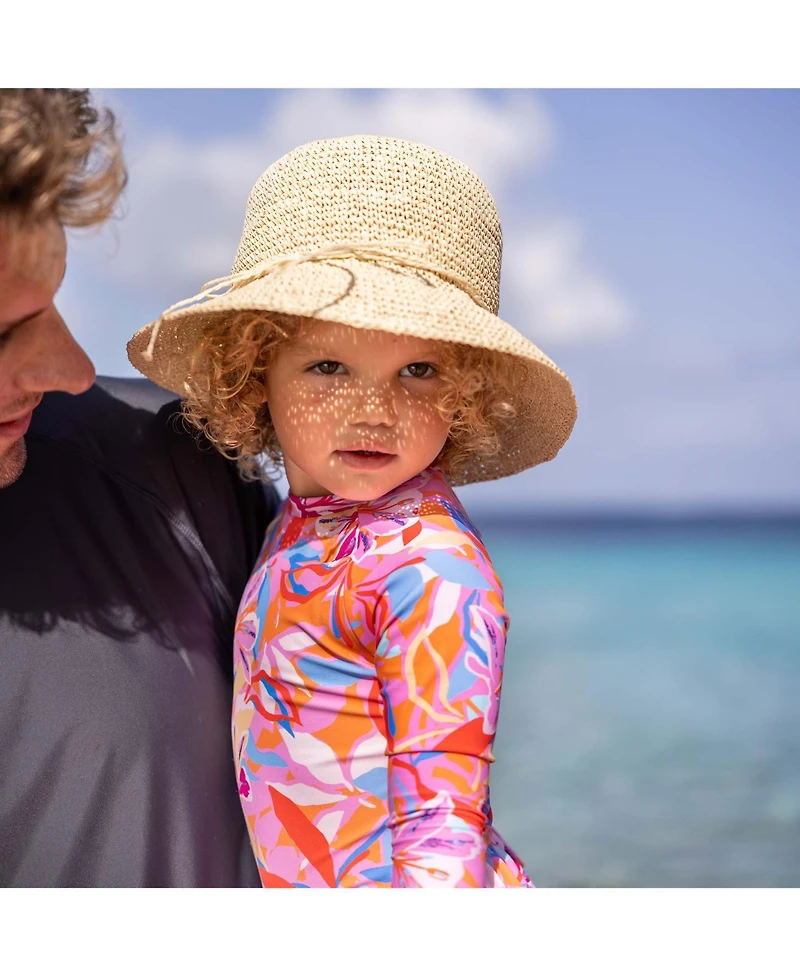 Snapper Rock Baby Girls Blooming Sunset Sustainable Ls Skirt Surf Suit