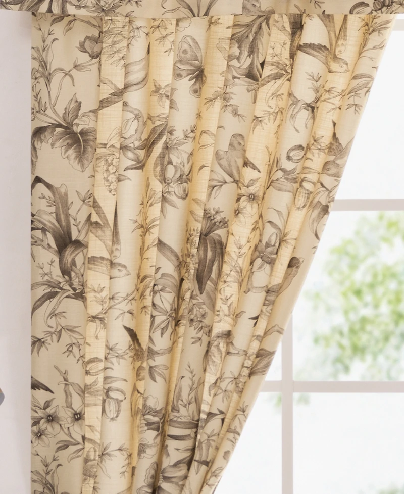 Rose Tree Bird Paradise Window Panels, 50" x 84"