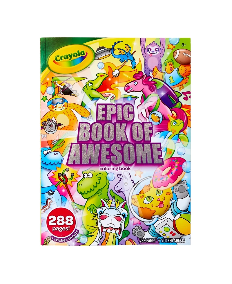 Crayola Epic Book of Awesome 288-Page Coloring Book, Pack of 6