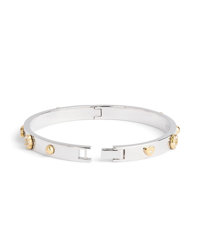 Coach Faux Stone Signature Mixed Motif Bangle Bracelet
