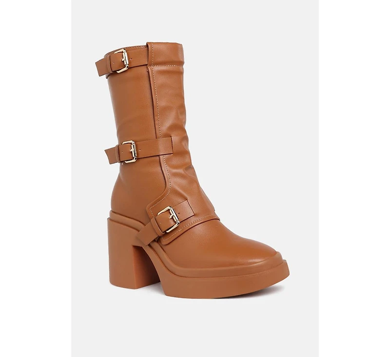 Syrah Chunky Biker Boots