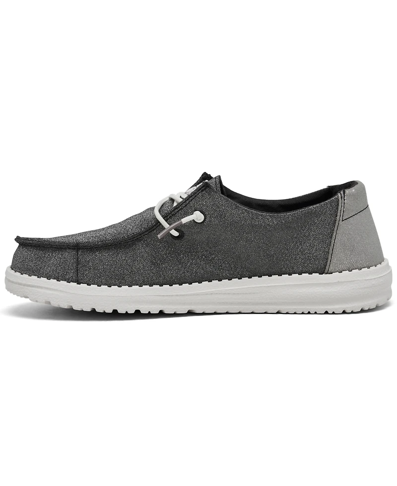 Hey Dude Women's Wendy Metallic Sparkle Casual Sneakers from Finish Line