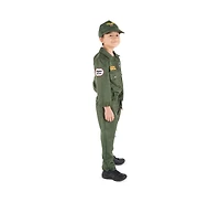 Dress Up America Air Force Pilot Jumpsuit & Cap Costume Set