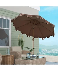 Outsunny 9' Patio Umbrella with Tilt and Crank, Outdoor Umbrella,