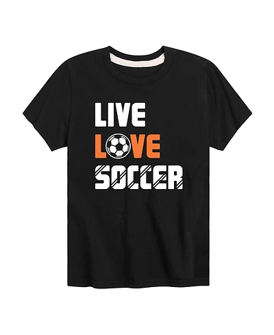Hybrid Big Boys Live Love Soccer Graphic Tee
