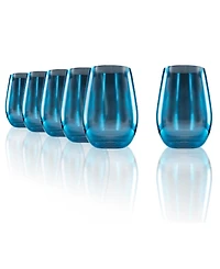 Stolzle Lausitz Mirrors Blue Tumblers, Set of 6