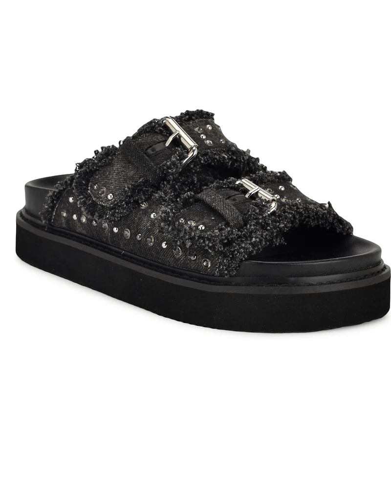 Nine West Women's Eleny Double Band Flatform Sandals
