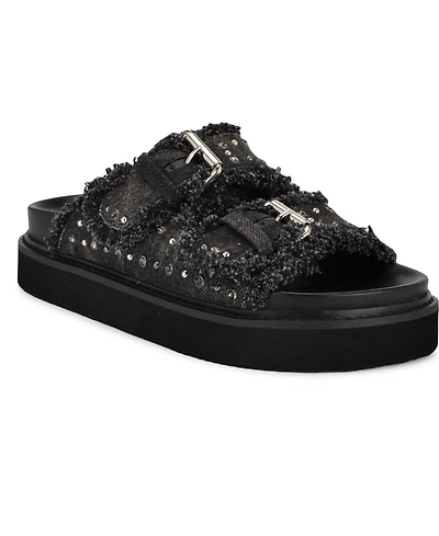 Nine West Women's Eleny Double Band Flatform Sandals